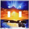 Art Plates - Whale Tail at Sunset Switch Plate - Double Toggle