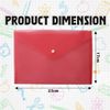 TENLITE 20-Pack A5 Translucent Red Plastic Document Wallets with Stud Button – Durable Polypropylene File Folders for Home, Office, and School Organization