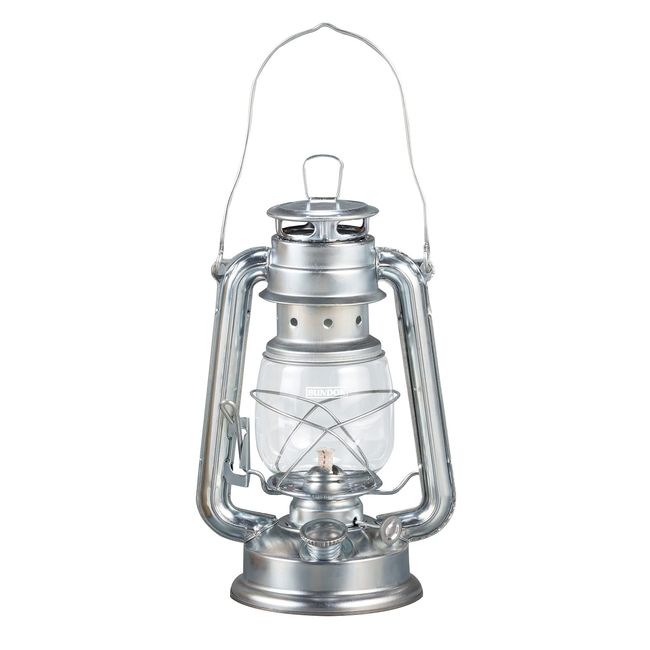 BUNDOK BD-277SL Oil Lantern, Silver, Burning Time: Approx. 14 hours, Small