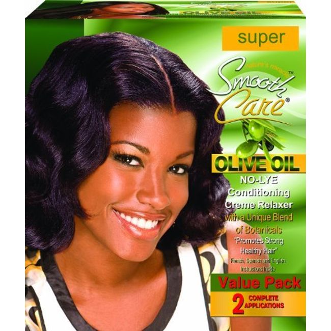 Smoothcare Olive Oil No-Lye Relaxer - Super Kit 2-Count