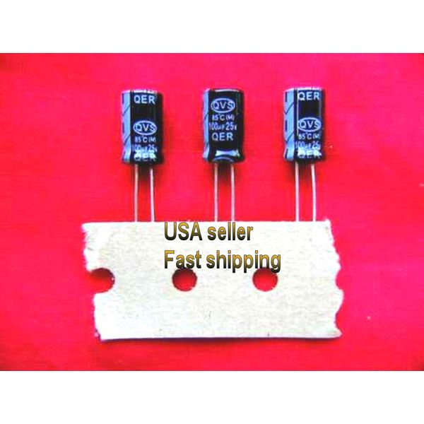 25 pcs   -   100uf  25v  radial electrolytic capacitors