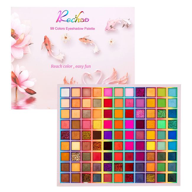 99 Colors Shimmer Eyeshadow Makeup Palette for Eyes- Professional Matte Glitter Long Lasting Rainbow Eye Shadow - High Pigmented Waterproof Colorful Powder for Women