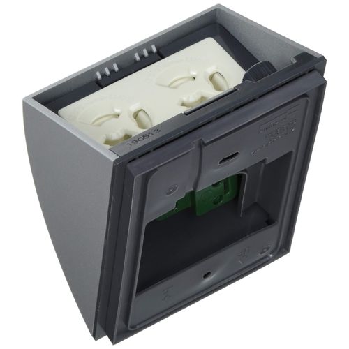 Panasonic Smart, Grounding, Waterproof Double Outlet Options wk4602sk [Exterior Lighting Light] White Silver