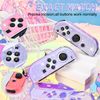 DLseego Protective Cover for Switch/Switch OLED Controller,Transparency Glitter Soft TPU Handle Protector Grip Case Shell,Purple