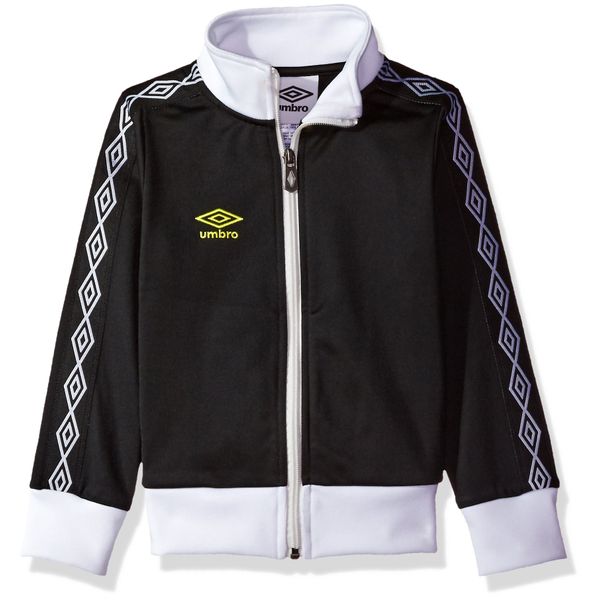 Umbro Girls Double Diamond Jacket, Black/White, Size 5/6