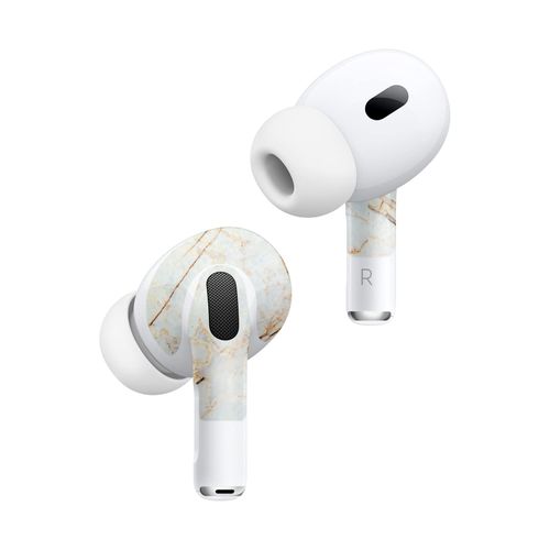 MightySkins (2 Pack) Skins Compatible with Apple AirPods Pro 2 - Antique Marble | Protective, Durable, and Unique Vinyl Decal wrap Cover | Easy to Apply, Remove, and Change Styles | Made in The USA