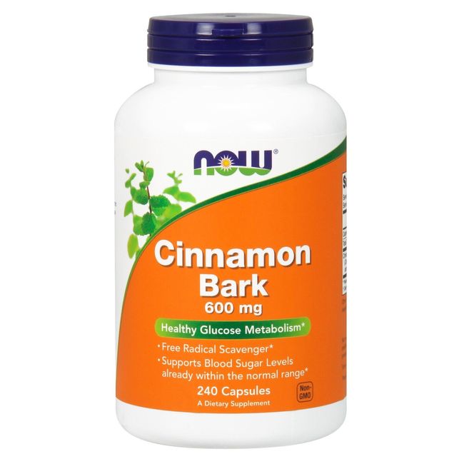 NOW Foods Cinnamon Bark, 600 mg, 240 Capsules