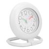 Jadeshay Bathroom Clock - Shower Timer Alarm Digital Clocks Hanging Table Clock for Bathroom Kitchen (white)