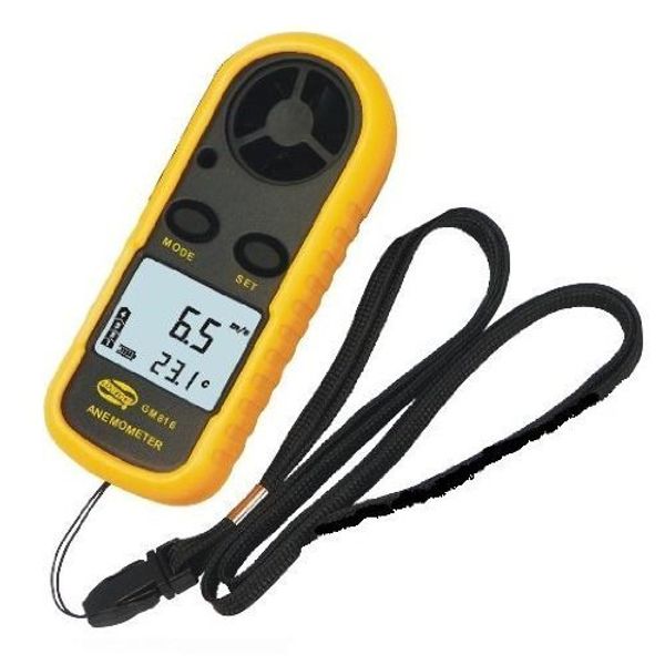 Digital anemometer quick & easy wind instrument thermometer with lightweight compact Pocket anemo meter (anemometer and thermometer)