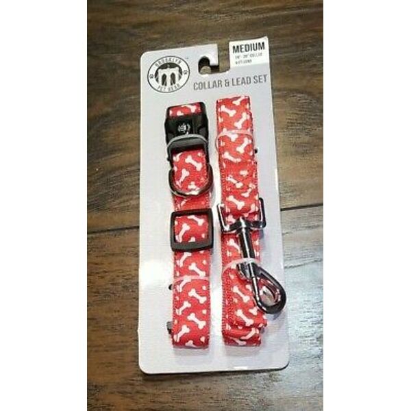 BROOKLYN PET GEAR 4 ft Dog Leash/Lead & Adjustable Pet Collar Set Sz Medium