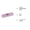 APLI 18697 Pink Translucent Zip Pencil Case 210 x 45 x 45 mm