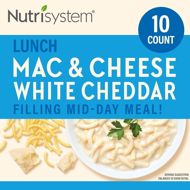 Nutrisystem White Cheddar Mac Cheese Packaged Meal 10g Protein 10Count (Regular)