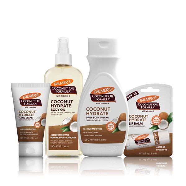 Palmer's Coconut Oil Body Care Set | Body Lotion | Body Oil | Hand Cream | Lip Balm