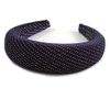 Retro Thicken Padded Velvet Glitter Wide Chunky Hair Band/HeadBand/Alice Band in Midnight Blue
