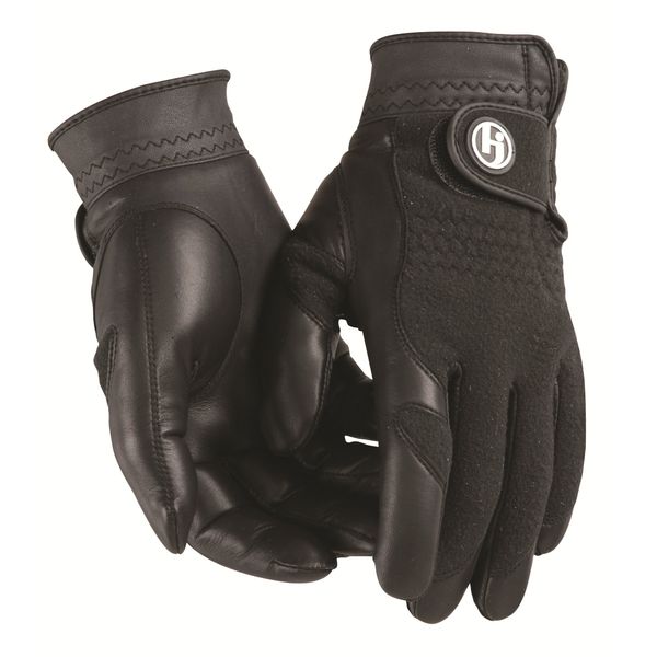 HJ Glove Men's Black Winter Performance Golf Glove, Medium/Large, Pair