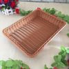 Brown PP (Polypropylene) Basket Storage, Can Be Washed, Stackable, Lightweight, Long Lasting (Cream, 50*35*8cm)