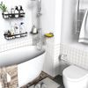 5-Pack Adhesive Shower Caddy, Wall Mounted Bathroom Shower Shelves with Soap