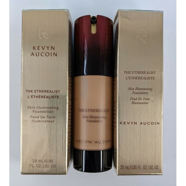 LOT OF 2 KEVYN AUCOIN THE ETHEREALIST SKIN ILLUMINATING FOUNDATION MEDIUM EF 07