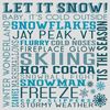 Jay Peak, Vermont, Let it Snow, Christmas, Typography (Absorbent Ceramic Coaster, Single, Cork Back, Kitchen Table Decor)