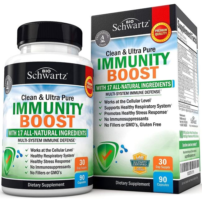 Immune Support Supplement with Vitamin C 1000mg Zinc Elderberry Extract, 90 ct