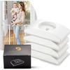 1St Nonslip Sturdy & Stylish Matte White Rectangle Baby Gate Wall Protector (4Pa