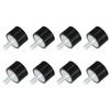 sourcing map M4 Thread Rubber Mounts, Vibration Isolators, Cylindrical Shock Absorber with Studs 15 x 15mm 8pcs