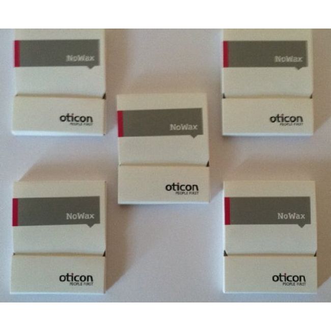 (5 Packs) Oticon Genuine No-Wax Filters ...... (NOT Pro Wax)