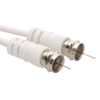 kenable F-Type Plug to Plug Coaxial Cable for Satellite TV 10m White