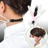 Hawkeye Iyarakusu [One Size Fits Most/Clear] Made in Japan Mask Aids with Adjustment Parts to Reduce Mask Pain, Mask Cord, Painless, Fish Clip Type