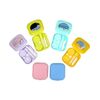 1 Cute Mini Contact Lens Box Case Solution Bottle Mirror Tweezers Remover