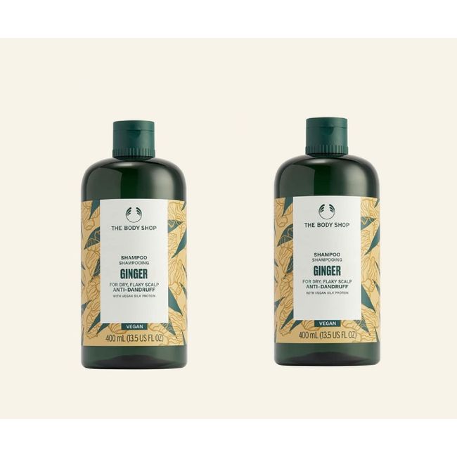 The Body Shop 2 X Zencefil Şampuanı 400ml her Vegan yeni formül kaşıntılı kafa derisi kepek önleyici