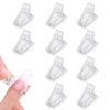 Annhua Nail Clips, 10 Pieces, Transparent Clips, Nail Arc Grooves, Plain, Non-Slip, Nail Extension Clip, Practice, Nail Fixing Clip, Nail Salon, Nail Clip, Professional, Beginners, Nail Tip Clip, Nail Supplies, Clips, Acrylic Nail Clips, Colorless