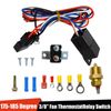 3/8" 175~185 Electric Engine Fan Thermostat Temperature Relay Switch Sensor Kit