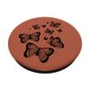 Mango Orange - Minimalist Butterfly Heart PopSockets Swappable PopGrip