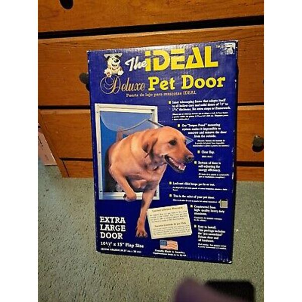 NEW Ideal EXTRA LARGE Pet Door 10.5" X 15" Aluminum Telescoping SEALED Lockout