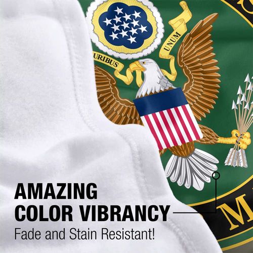LOGOVISION U.S. Army Blanket, 50" x 60" United States Army Eagle Symbol, Fleece Blanket