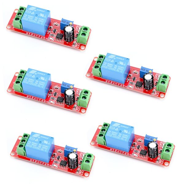 5pcs 12V NE555 0-10 sec delay timer switch module for automotive control system electrical equipment