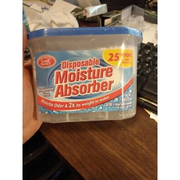 HOME SELECT DISPOSABLE MOISTURE ABSORBER  7.9 OZ SIZE NEW IN PACKAGE