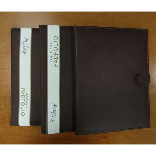 3 Pack: Markings by C.R. Gibson Professional Padfolio Leather Brown -  3C