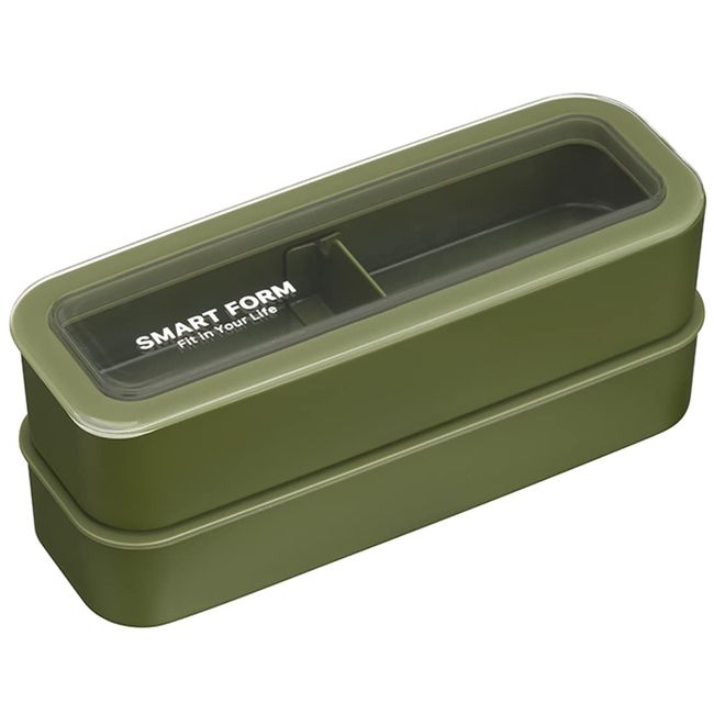 Iwasaki Industries B-1484 KN Lunch Box, 3-Way Slim, Easy Care, Khaki