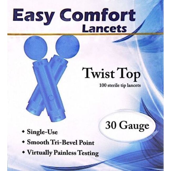 Easy Comfort 30 Gauge Twist Top Lancets - 400 Count