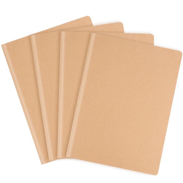 Jubaopen 4 Stück A4 Skizzenbuch Anfänger Skizze Notebook Skizze Blanko-Buch A4 Notebook Skizzenbuch Soft Back geeignet für Zeichnung Note Taking Studie Arbeit (Simple Design)