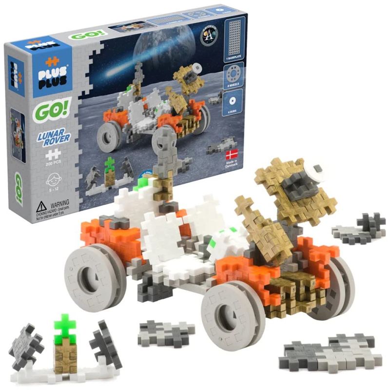 PLUS PLUS - GO! Lunar Rover - 200 Pieces - Model Space Vehicle Building ...