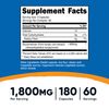 Nutricost Glucomannan 1,800mg Per Serving, 180 Capsules (2 Bottles)