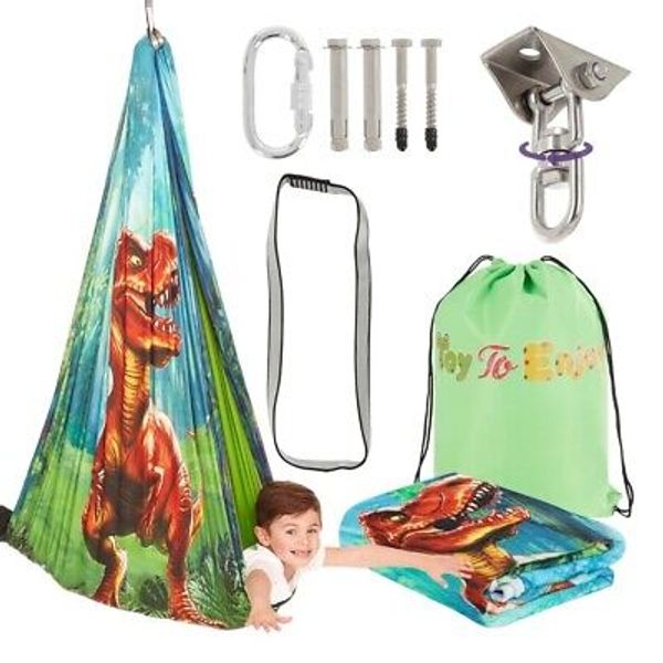 Sensory Therapy Swing for Kids, Indoor Outdoor Special Needs Dinosaur New