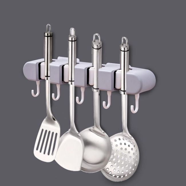 No-Punching Kitchen Hook Rack Wall Wall Hangers Wall Hangers Rack Kitchen Utensils  Rack Spoon Shovel Storage Rack