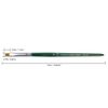 Fuji Kolinsky Sable Brush (Short Flat Shaped, Green Handle) Size # 6
