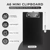 Pack of 5 A6 Black Mini Pocket Clipboards