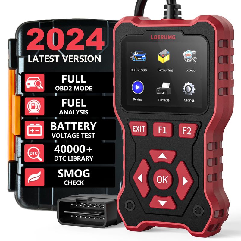 LOERUMG Professional OBD2 Scanner Diagnostic Tool Check Engine Code ...