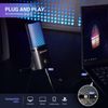 FDUCE Gaming USB Microphone,RGB Condenser Microphone with Tripod,Volume Adjustment and Mute Button Function,Compatible with PC,Laptop,For Gaming,Podcasting,Streaming,YouTube